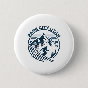 Park City Utah Ski Resort Winterski Button