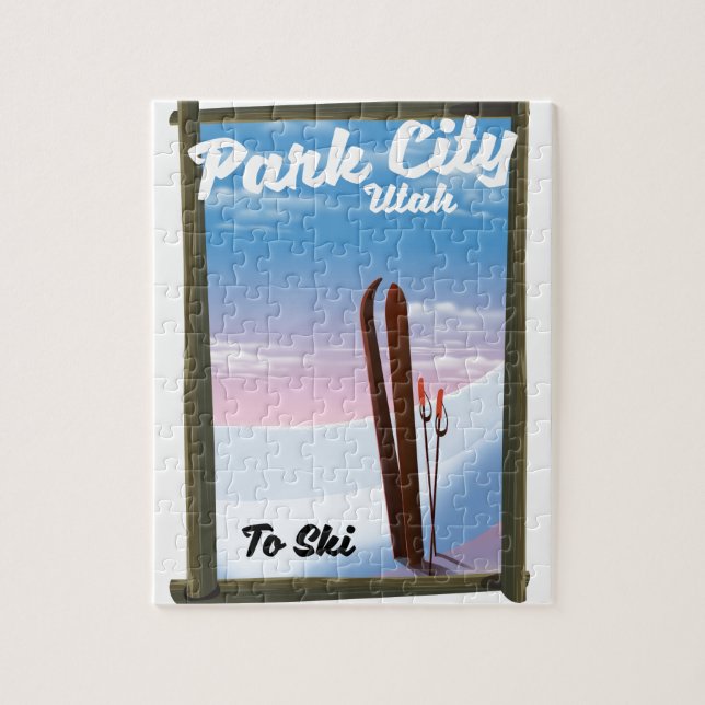 Park city Utah Ski travel poster (Vertikal)