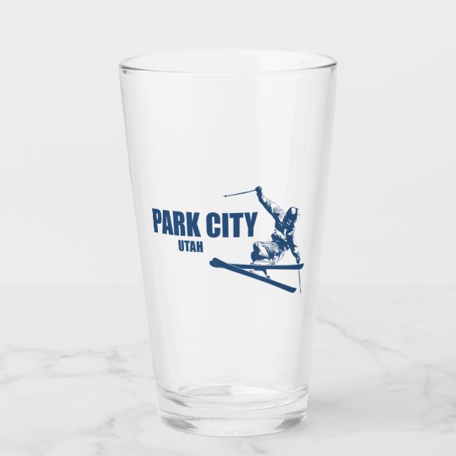 Park City Utah Skier Glas (Vorderseite)