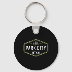 Park City Utah Skifahren Snowboarden Design Schlüsselanhänger