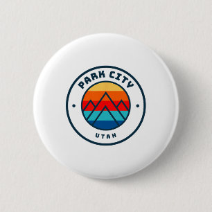 Park City Utah Skifahren Snowboarden Ski Familiena Button