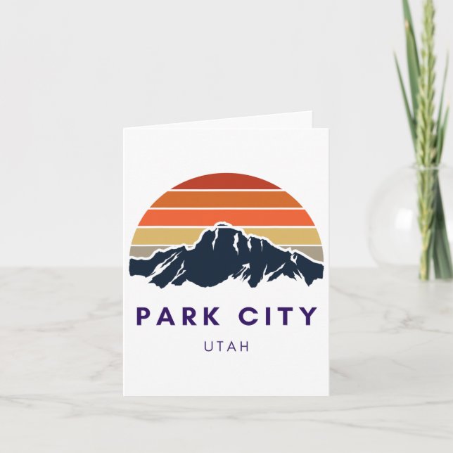 Park City Utah Skifahren Snowboarden Wanderer Utah Karte (Vorderseite)