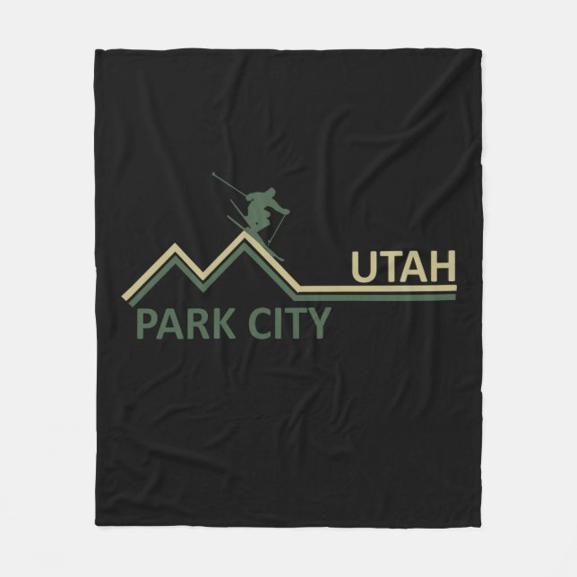Park City Utah Skigebiet Fleecedecke (Vorderseite)
