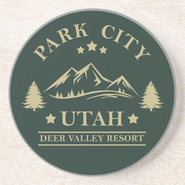 Park City Utah Skigebiet Getränkeuntersetzer (Vorne)