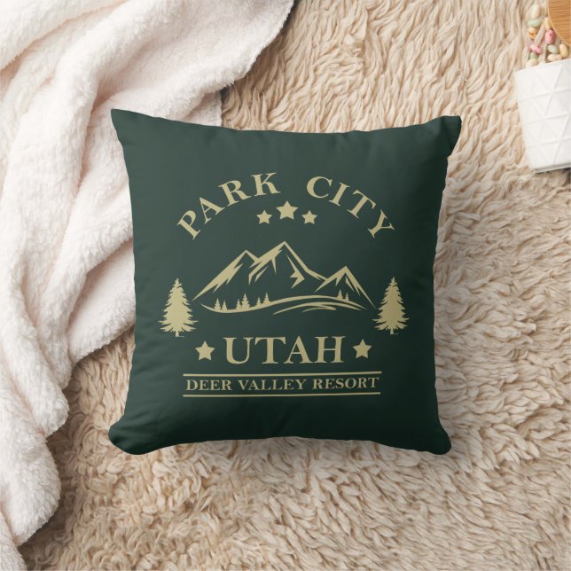 Park City Utah Skigebiet Kissen (Decke)
