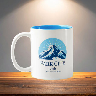Park City Utah Skigebiet Souvenir Zweifarbige Tasse