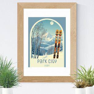 Park City Utah Skigebiet Urlaub Poster