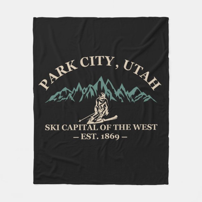 Park City Utah Skigebiete Fleecedecke (Vorderseite)