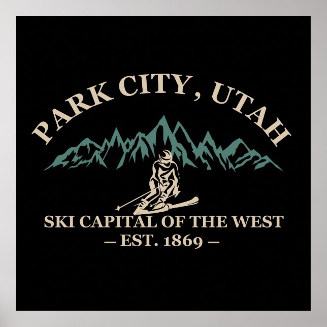 Park City Utah Skigebiete Poster (Vorne)