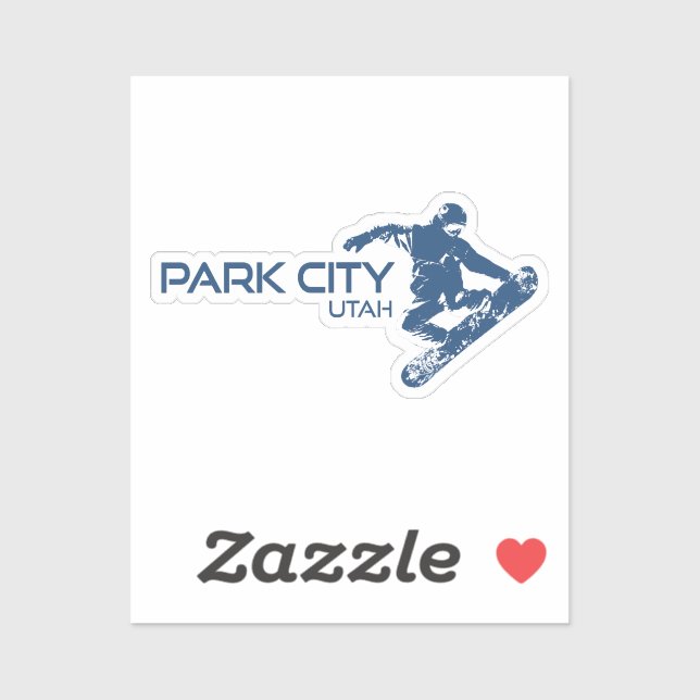 Park City Utah Snowboarder Aufkleber (Blatt)