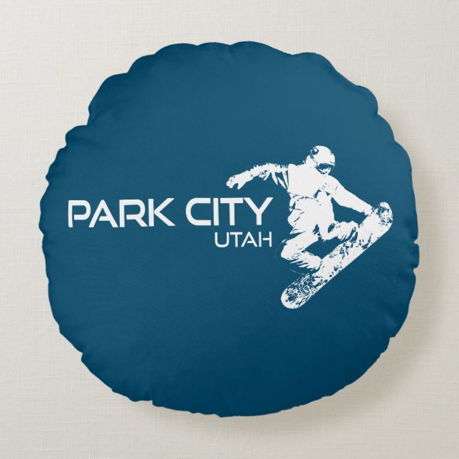 Park City Utah Snowboarder Throw Kissen (Vorderseite)