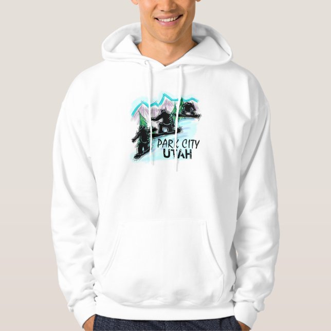 Park City Utah snowboarders gars sweat - shirt à c (Devant)