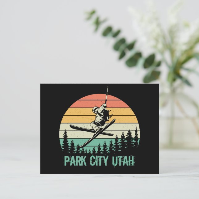 Park City Utah Vintag Feiertagspostkarte (Stehend Vorderseite)