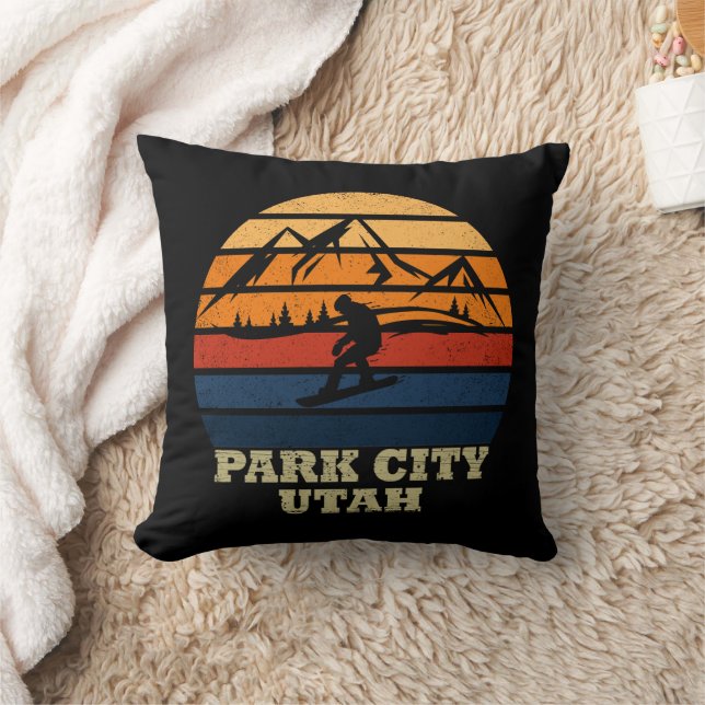 Park City Utah Vintag Kissen (Decke)