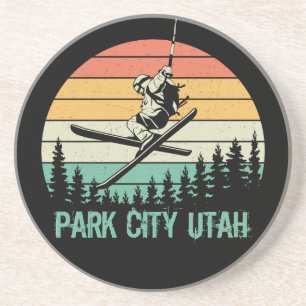 Park City Utah Vintage Getränkeuntersetzer