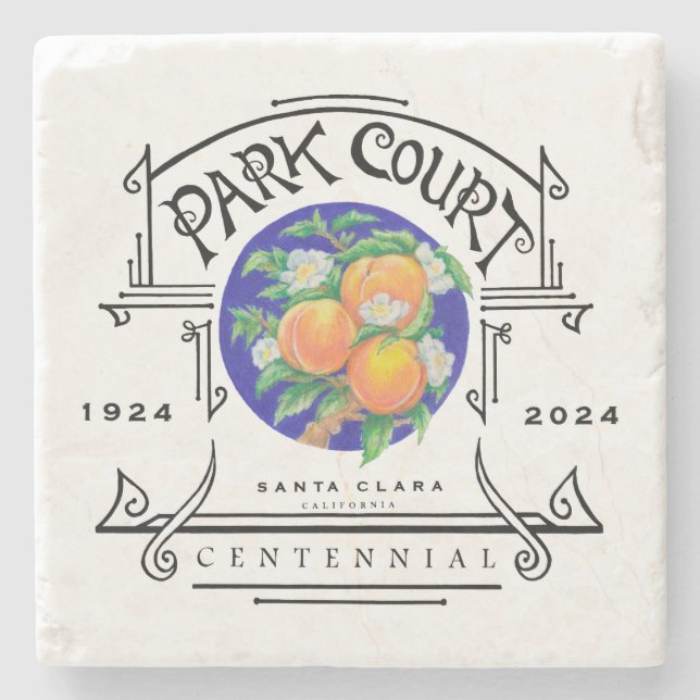 Park Court Centennial Stone Untersetzer (Vorderseite)