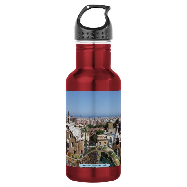Park Güell, Barcelona, Spanien Edelstahlflasche (Vorderseite)