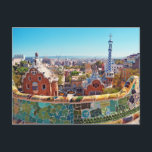 Park Guell, Barcelona - Spanien Postkarte<br><div class="desc">Park Guell in Barcelona.</div>