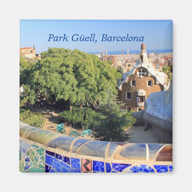 Park Güell Barcelona Travel Magnet (Devant)
