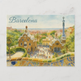 Park Güell in Barcelona Postkarte