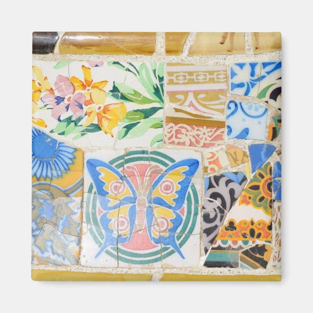 Park Guell mosaics Magnet (Vorne)