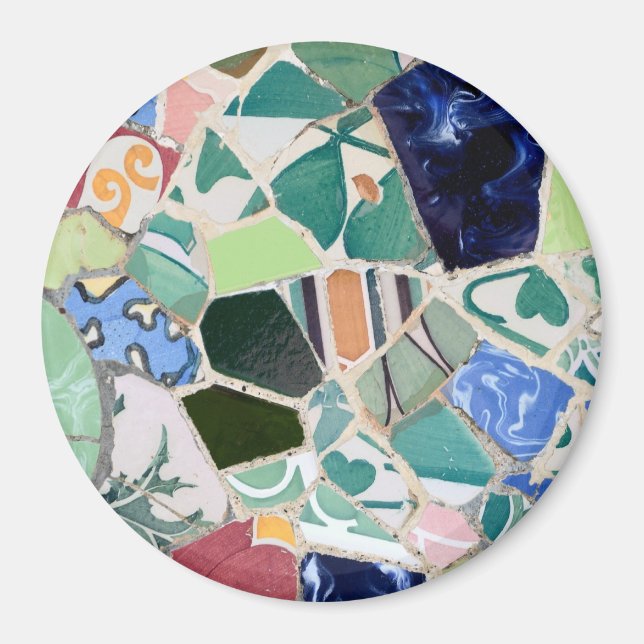 Park Guell mosaics Magnet (Vorne)