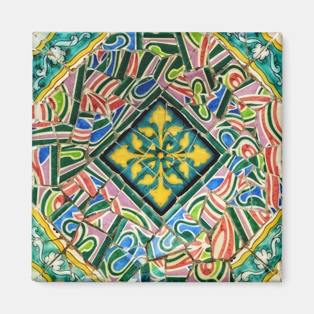 Park Guell mosaics Magnet (Vorne)