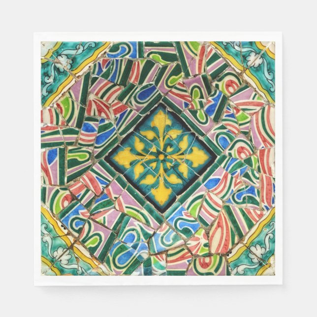 Park Guell mosaics Serviette (Vorderseite)