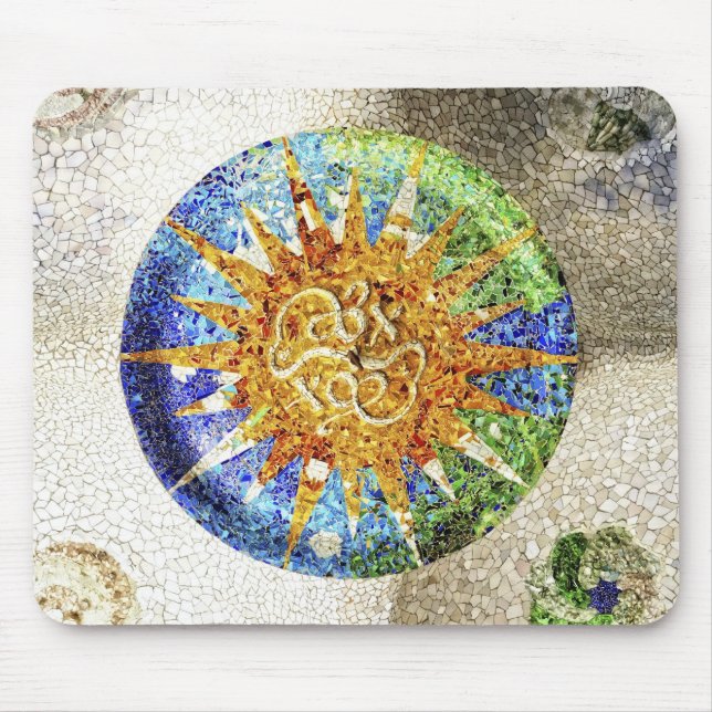 Park Guell Mosaik Mousepad (Vorne)