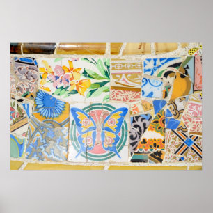 Park Guell Mosaiken Plakat