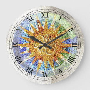 Park Guell Mosaiken Wanduhr