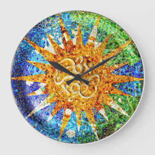 Park Guell Mosaiken Wanduhr