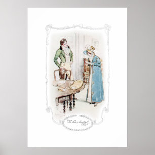 Park-Illustrations-Druck Jane Austens Mansfield Poster