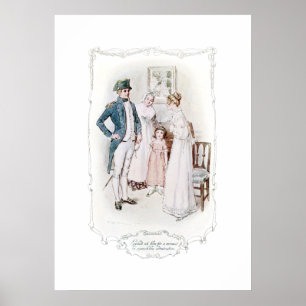 Park-Illustrations-Druck Jane Austens Mansfield Poster