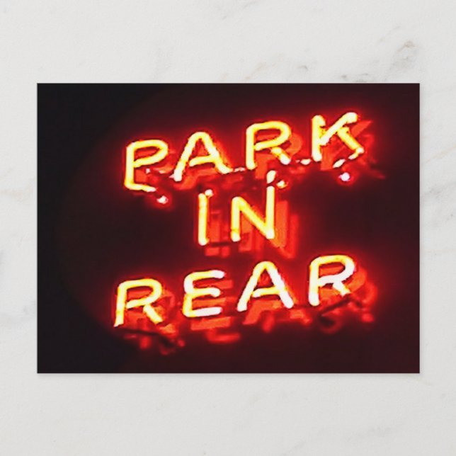 Park in der Ferne Neo Sign Post Card Postkarte (Vorderseite)