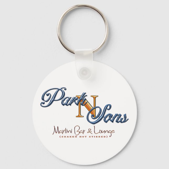 Park N Sons Spaß Martini Bar & Lounge Schlüsselanhänger (Vorderseite)