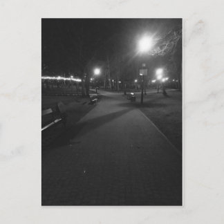 Park nachts postkarte