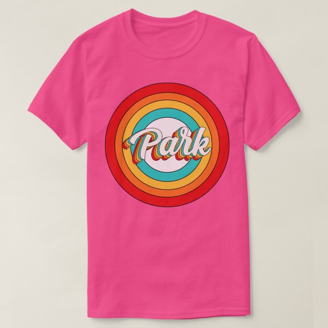 Park Name Shirt Vintag Park Circle (Design vorne)