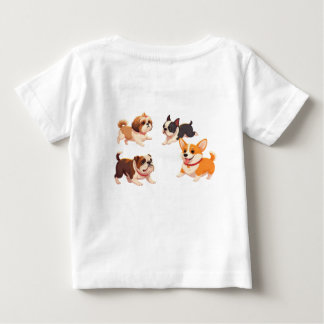 "Park Pals: Cartoon Dogs at Play" Baby T-shirt