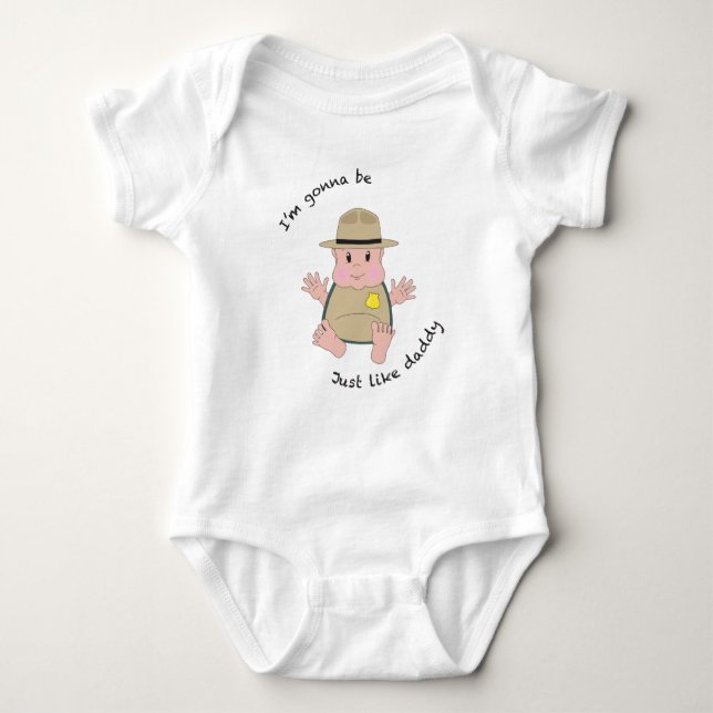 Park Ranger Daddy Baby Strampler (Vorderseite)