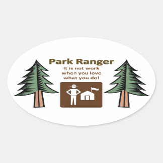 Park Ranger Ovaler Aufkleber