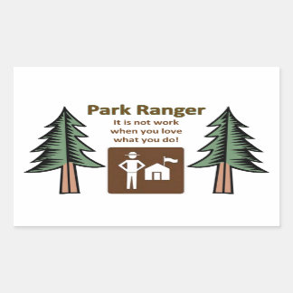 Park Ranger Rechteckiger Aufkleber
