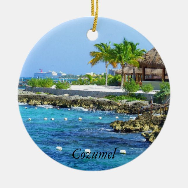 Park-Reise-Verzierung Cozumel Chankanaab Keramikornament (Vorne)