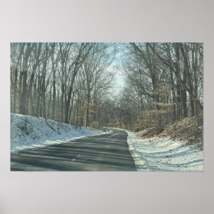 Park Road in Winterposter Poster