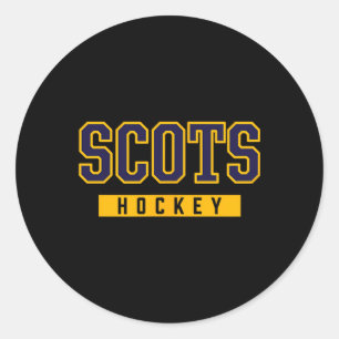 Park Scots Hockey Runder Aufkleber