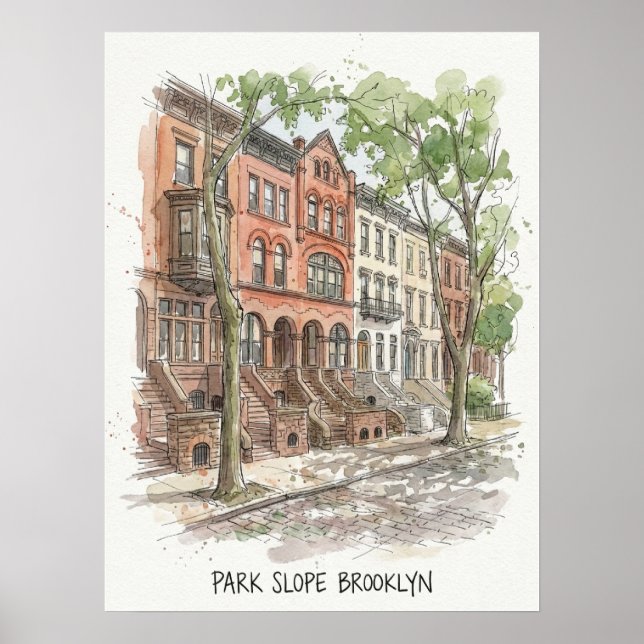 Park Slope Brooklyn New York Poster (Vorne)