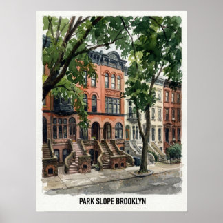 Park Slope Brooklyn New York Poster