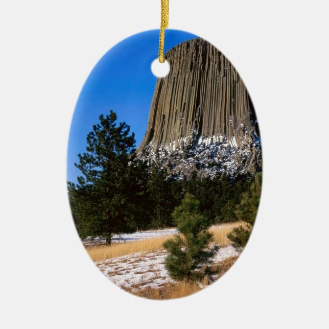 Park-Teufel-Turm-Monument Wyoming Keramik Ornament (Vorne)
