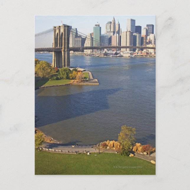 Park und Stadtbild Postkarte (Vorderseite)