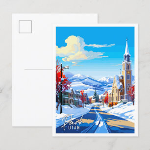 Park Utah USA Vintage Reise Illustration Postkarte